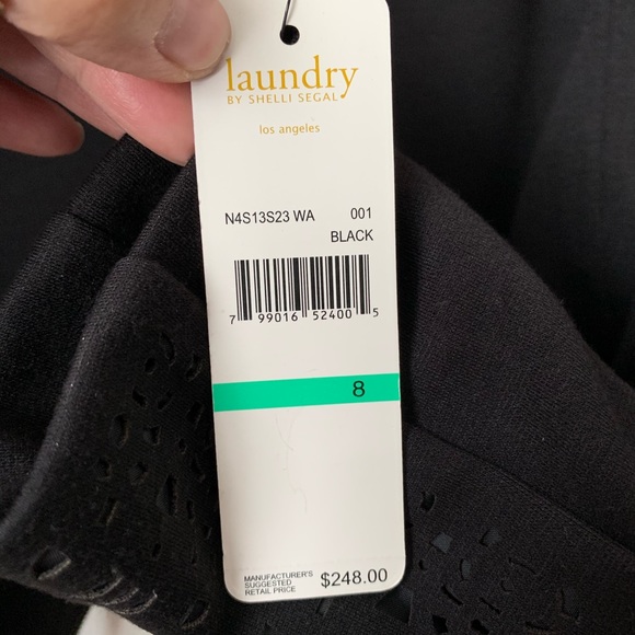 Laundry by Shelli Segal Black Lazercut Blazer US10 - Picture 11 of 12